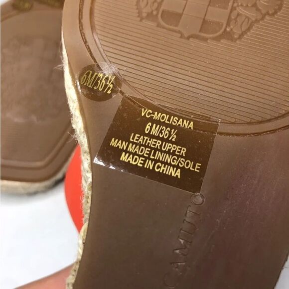 Vince Camuto Molisana Gradient Ombre Pink Leather Espadrilles Sandals Women 6M - Picture 16 of 16